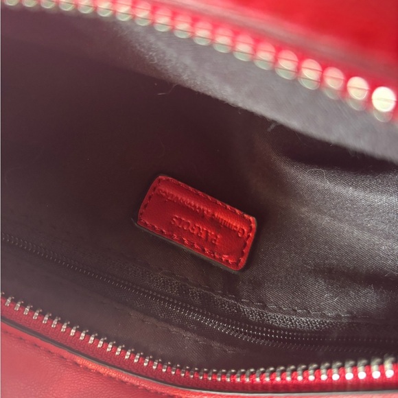 Parfois Red Purse Shoulder Bag EUC and adjustable strap geometric print - Picture 4 of 9